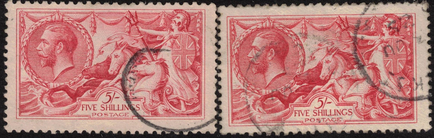 1919 5/- Seahorses