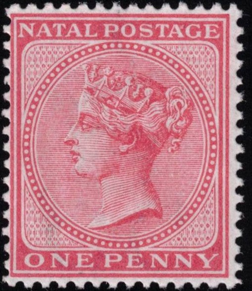 Natal 1874 1d bright rose wmk Crown CC,