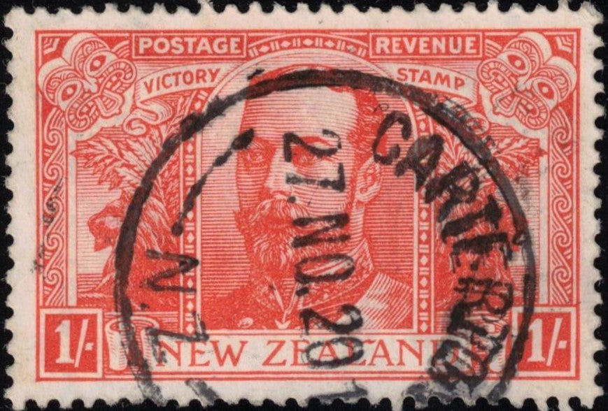 1920 1/- Victory Carterton Cancellation