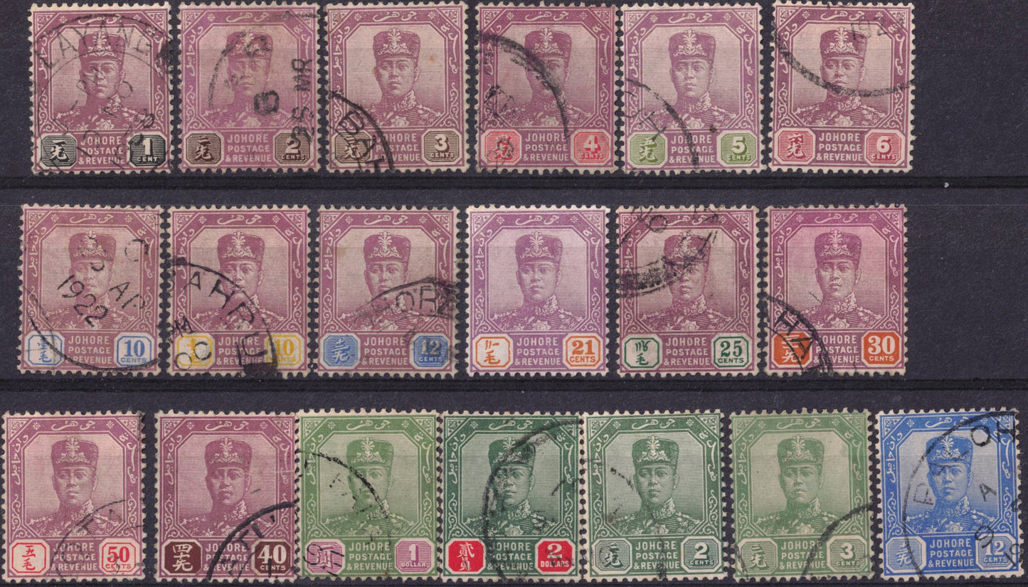 Malaya-Johore 1922 Sultan to $2
