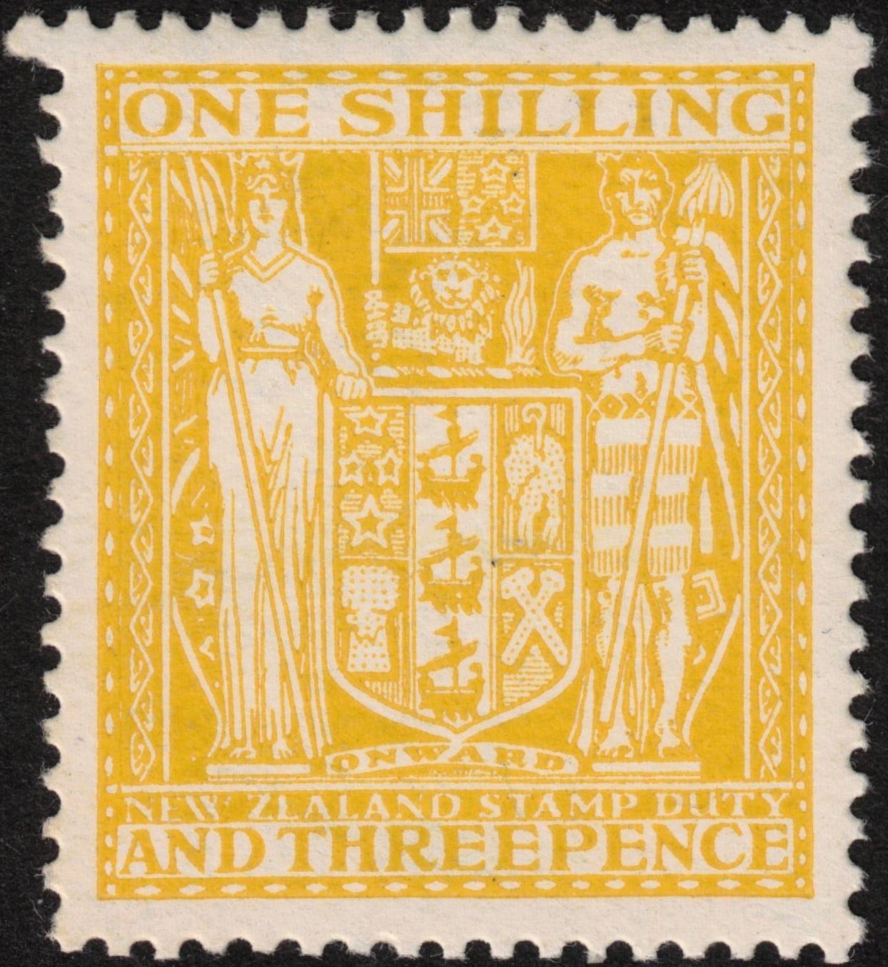 1931 1/3d Arms lemon