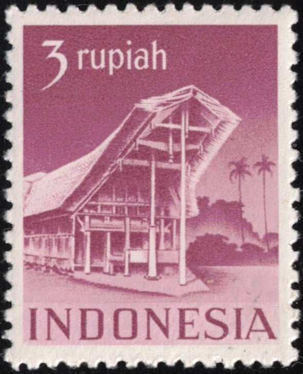 Indonesia 1949-50 3r Toradja House purple