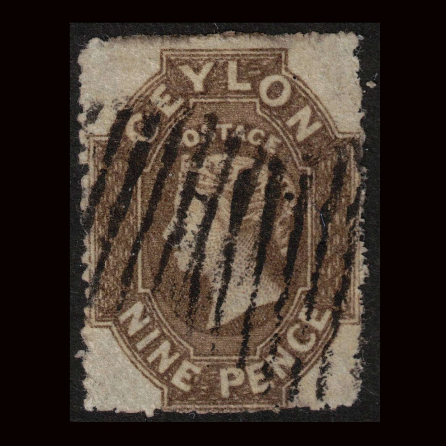 Ceylon 1861 9d Light Brown