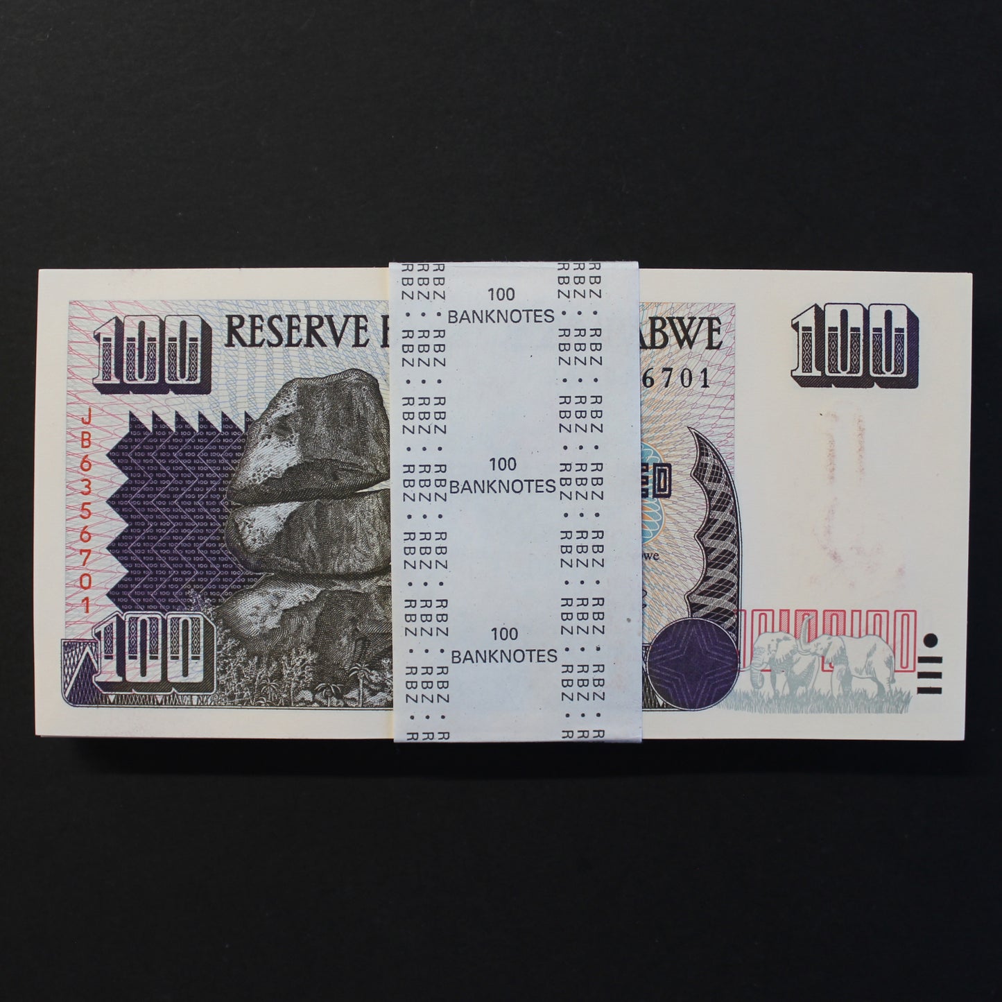 ZIMBABWE 1995 $100 BUNDLE