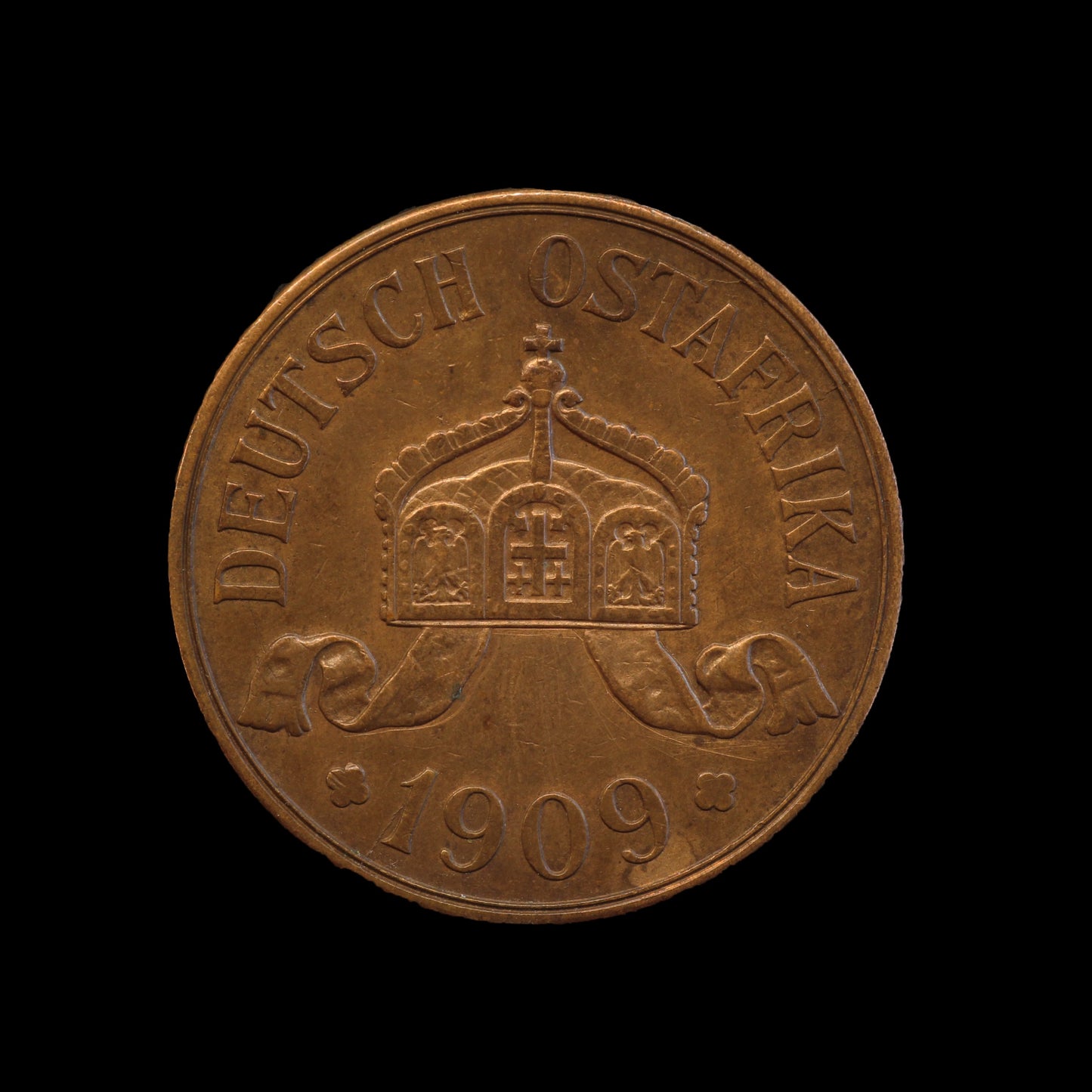 German East Africa 5 Heller 1909J. aVF