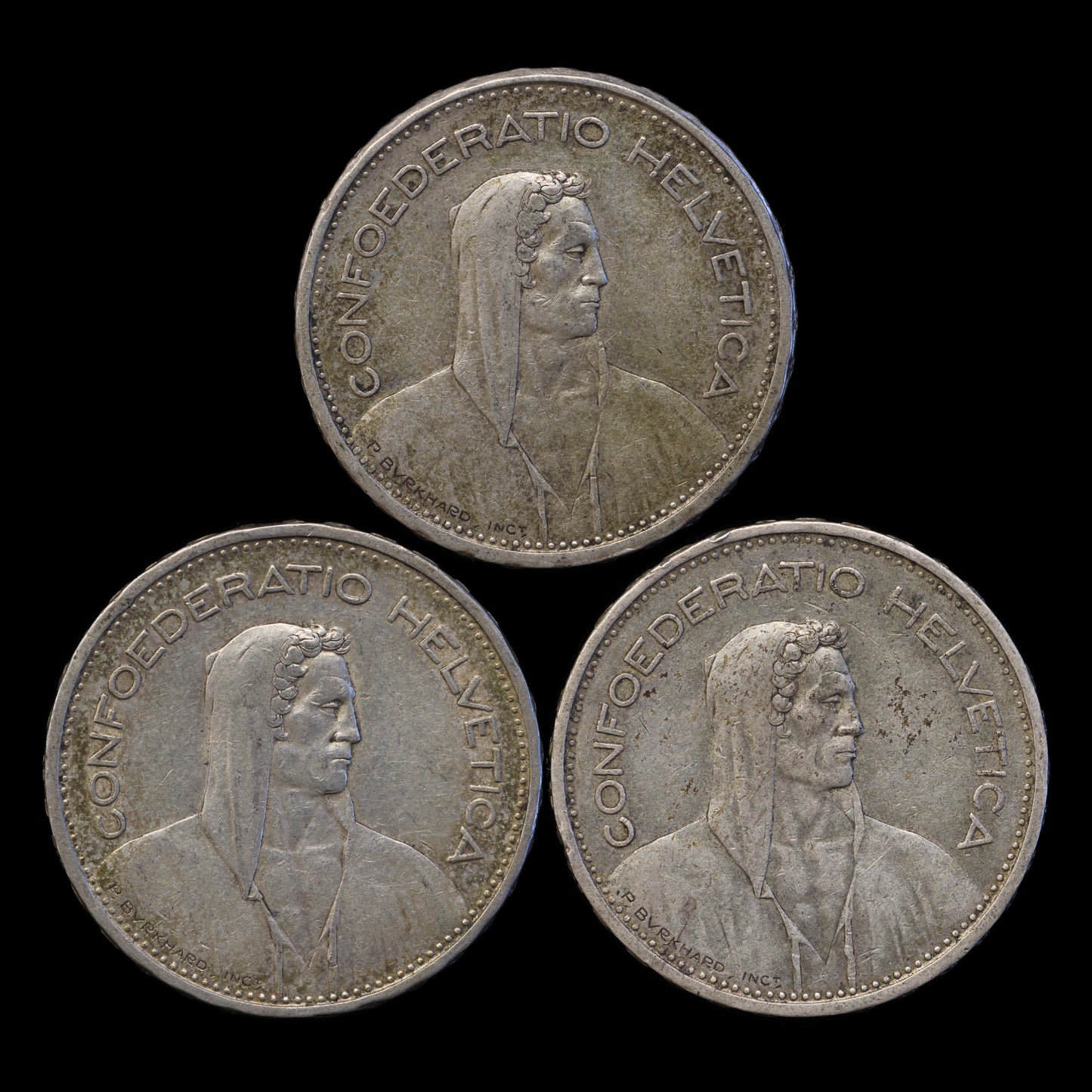 Switzerland Silver 5 Francs 1931-1933