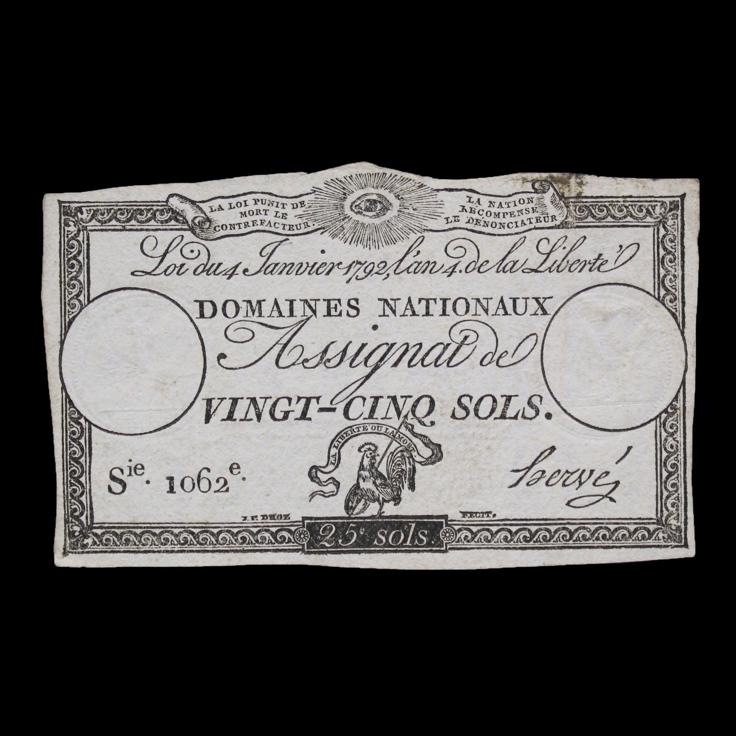 France 25 Sols 1792. VF