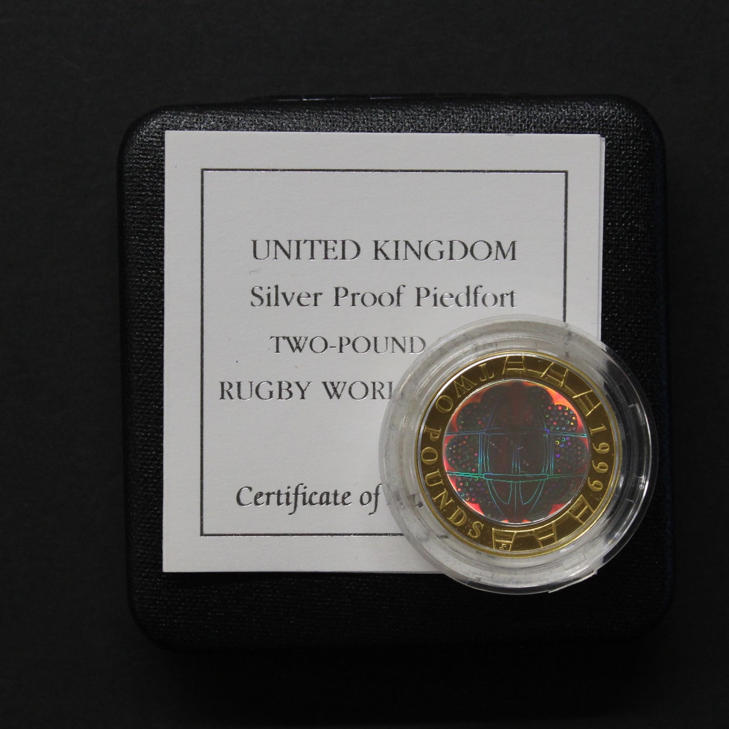 UK £2 Rugby World Cup 1999 Piedfort Silver PROOF