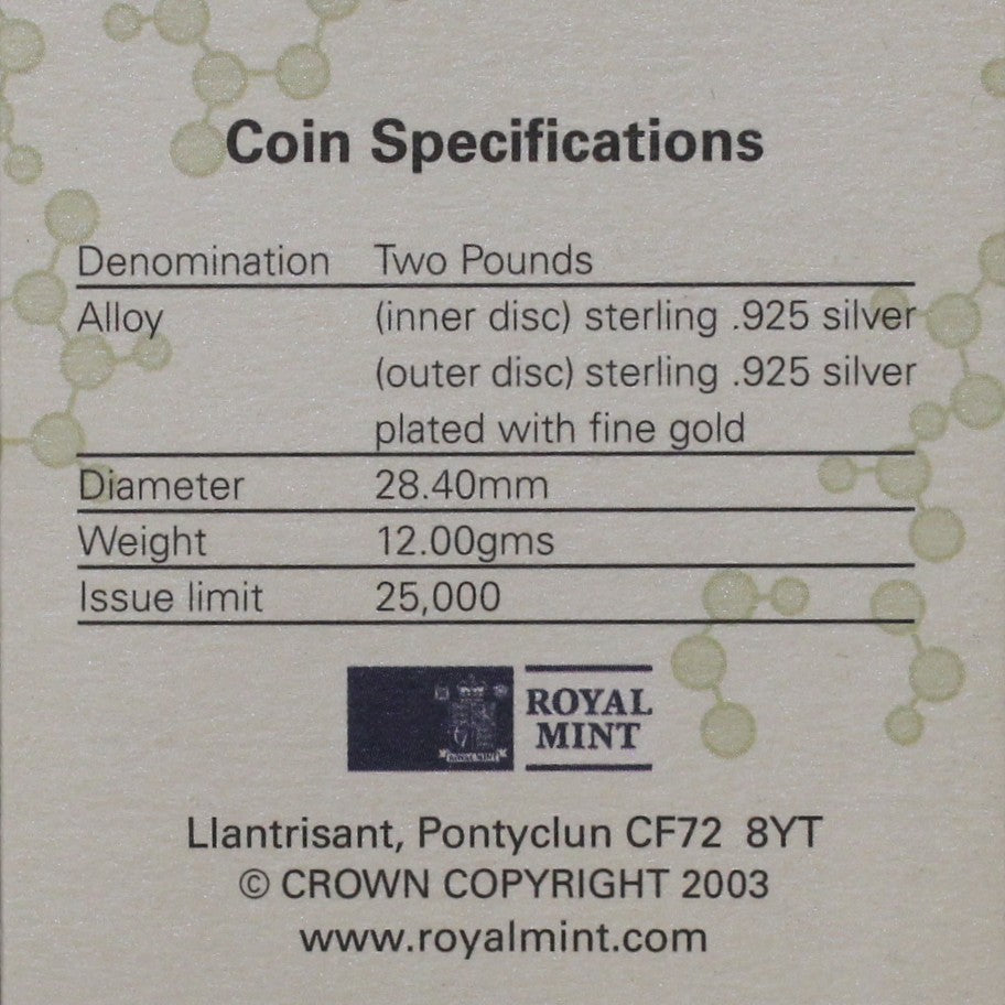 UK £2 DNA 2003 Silver PROOF