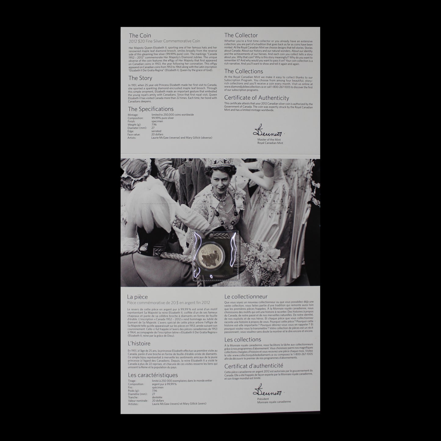 Canada $20 2012 Pure Silver