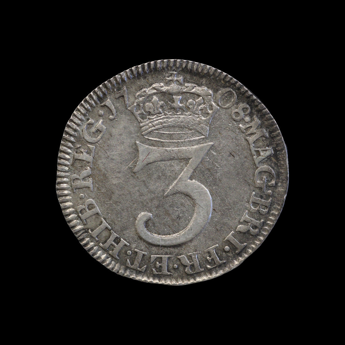 Queen Anne Threepence 1708