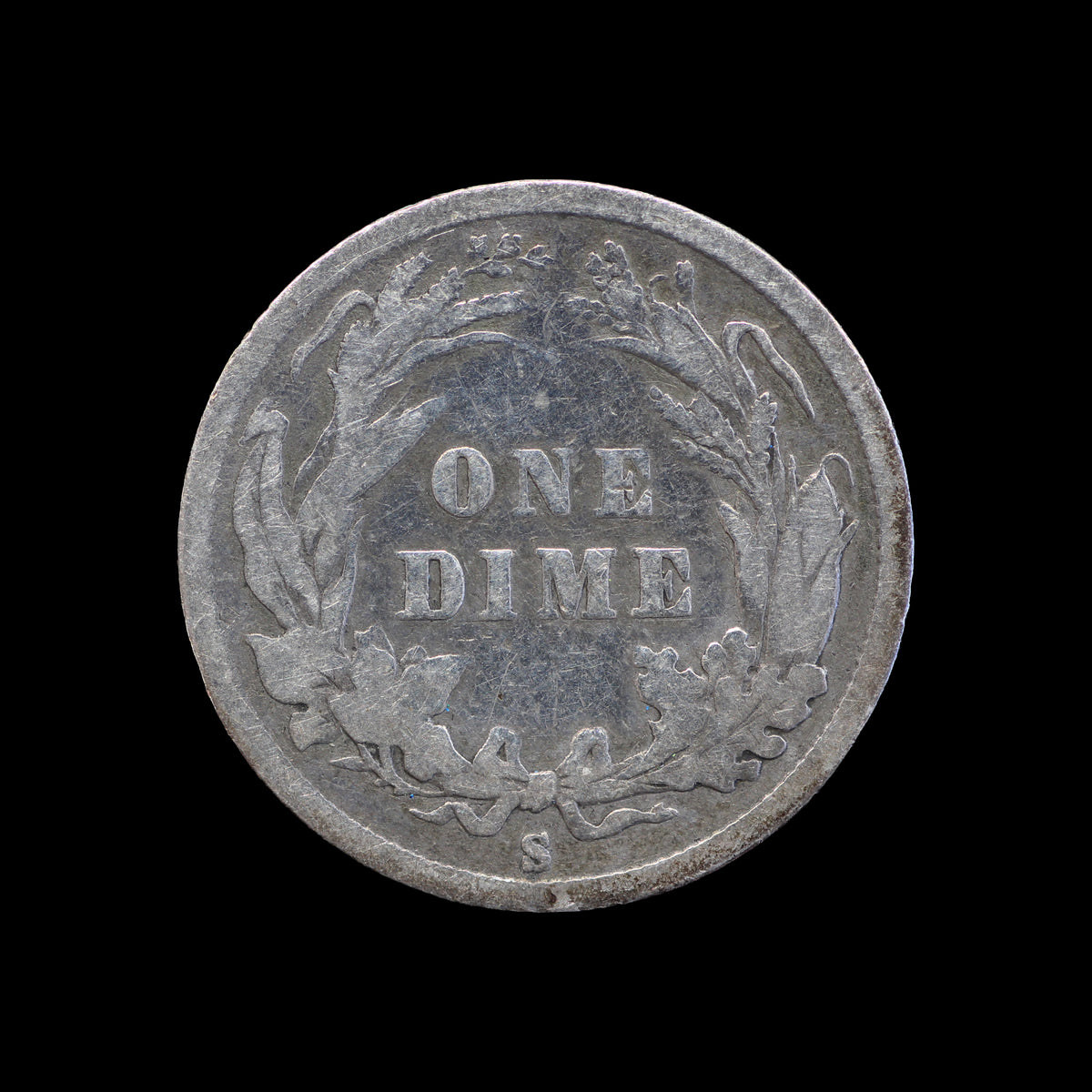 USA Barber Dime 1895-S. Scarce