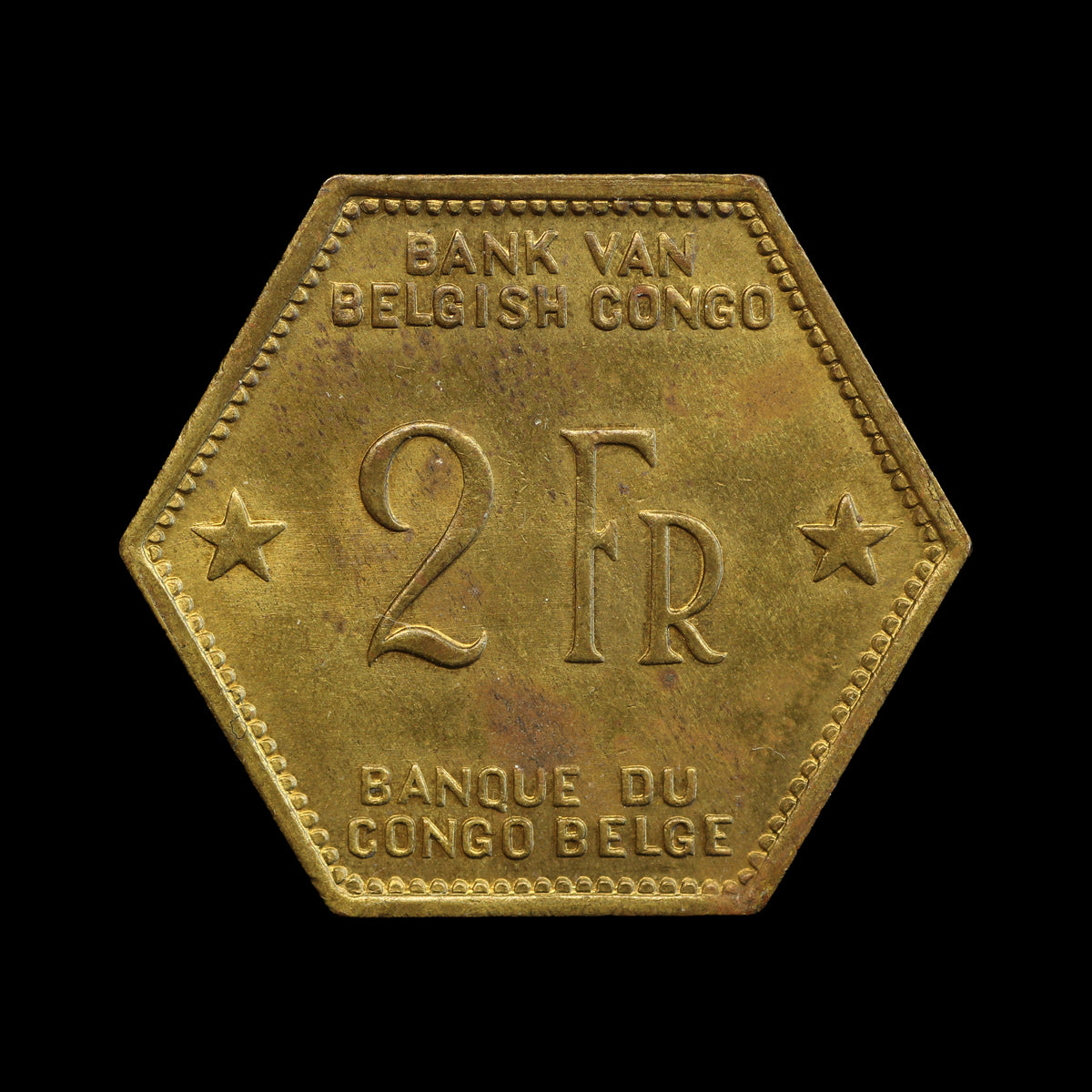 Belgian Congo Two Francs 1943