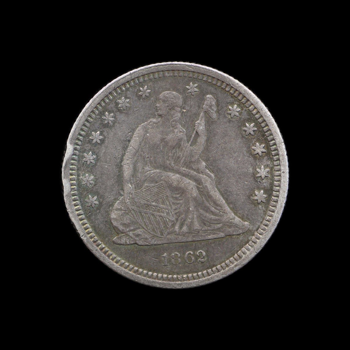 USA 1862 Seated Liberty Quarter