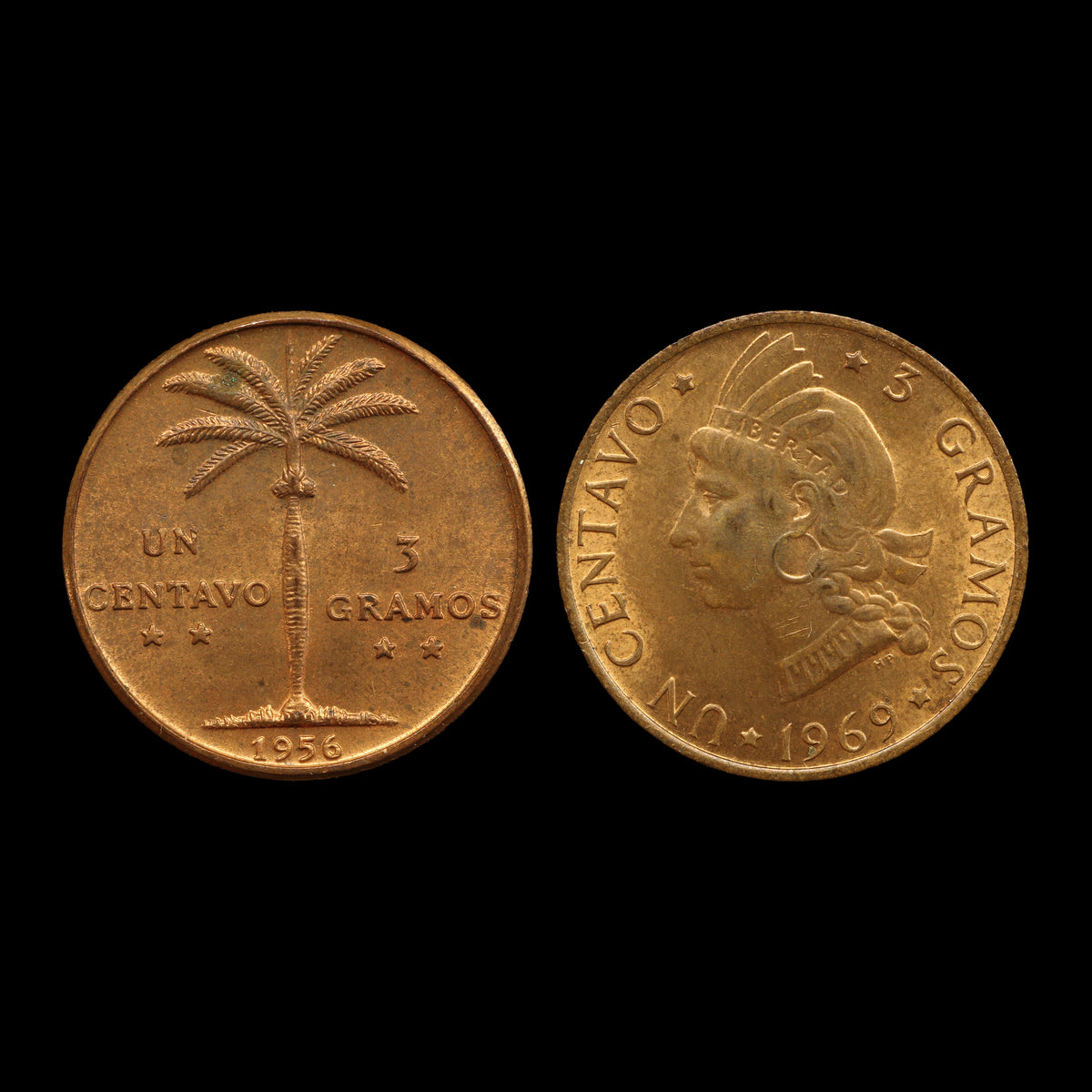 Dominican Republic Centavo 1956 & 1969
