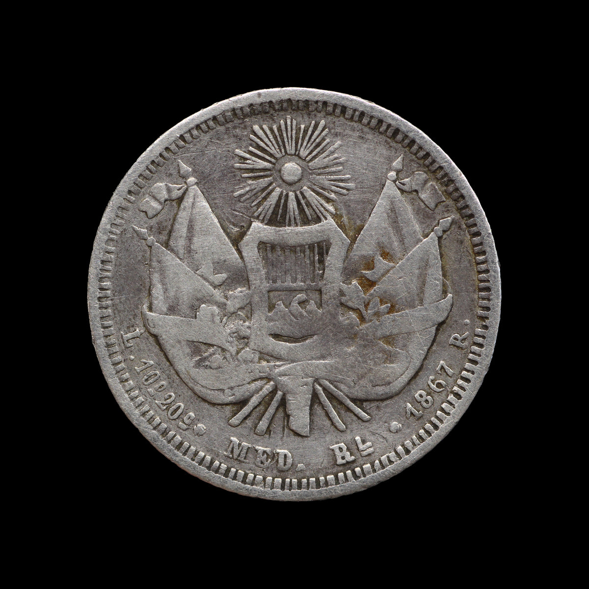 Guatemala ½ Real 1867