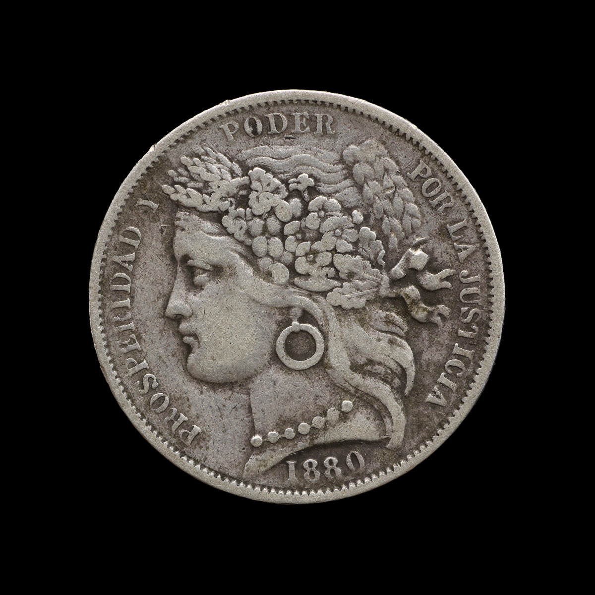 Peru Peseta 1880. aVF