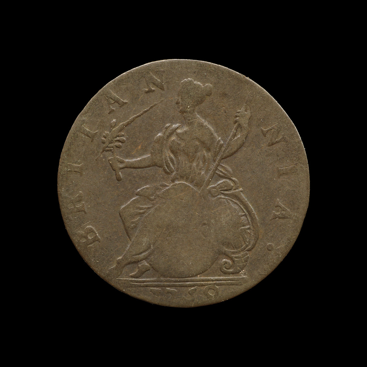 UK Halfpenny Contemporary Forgery 1739