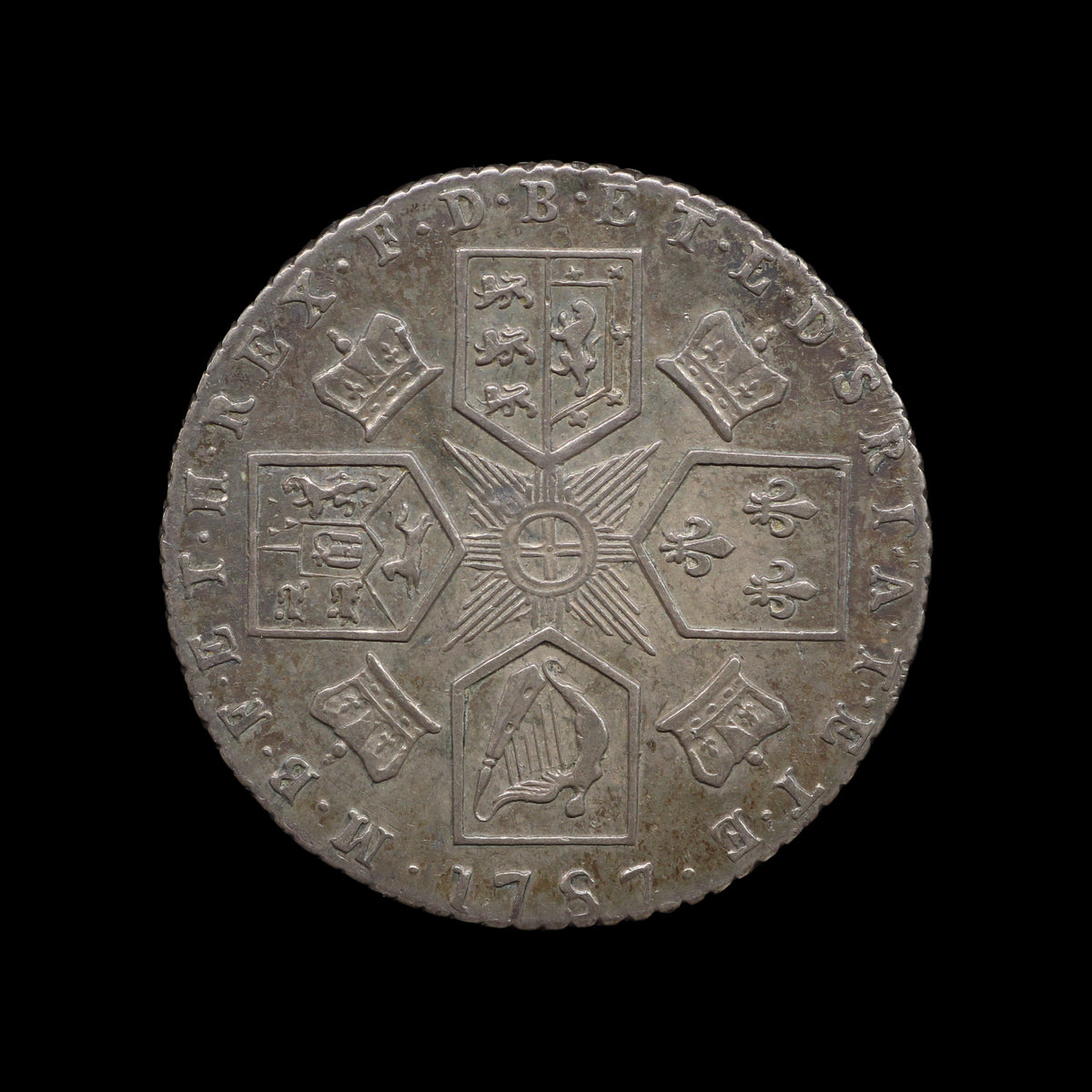 George III Sixpence 1787. EF