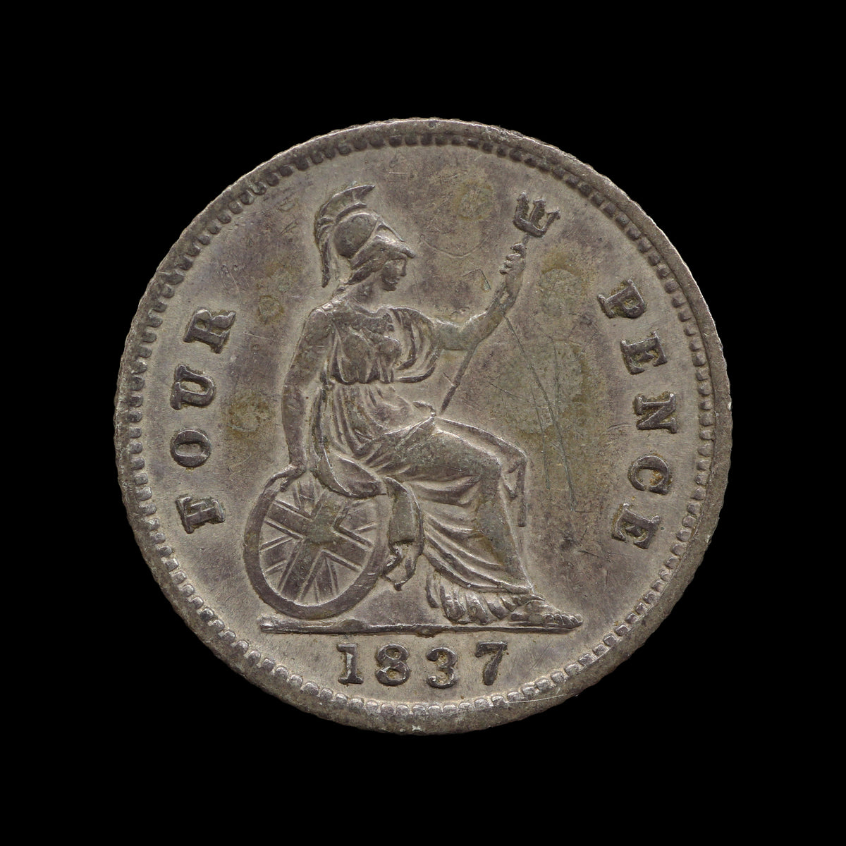 William IV Fourpence 1837. aEF