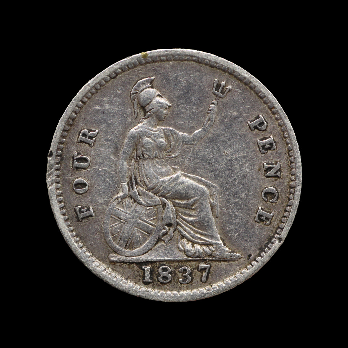 William IV Fourpence 1837. aFV