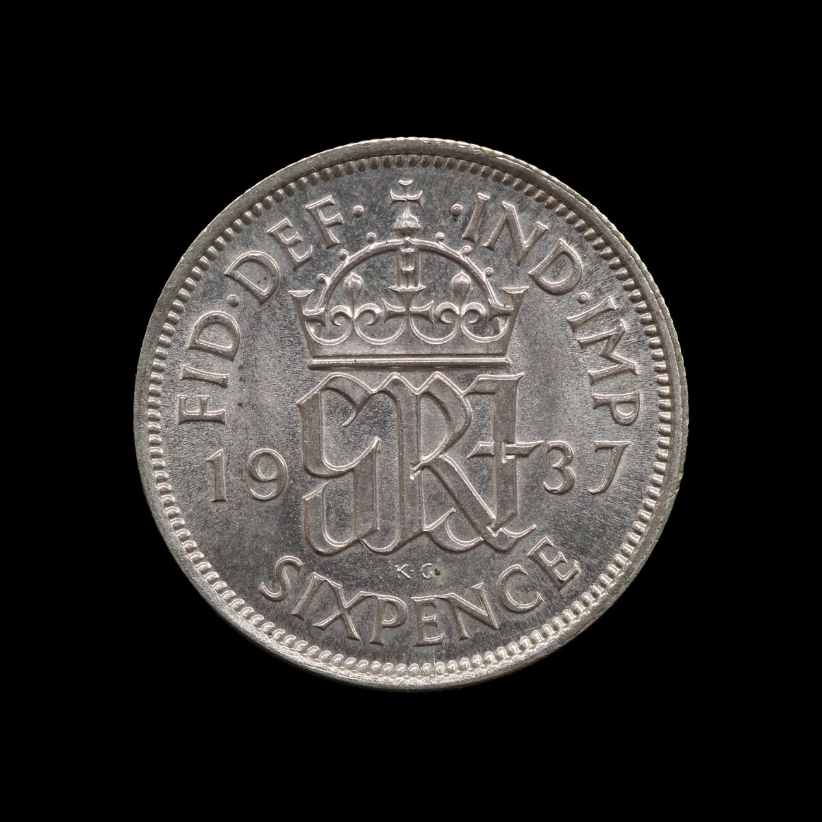 George VI Sixpence 1937. BU