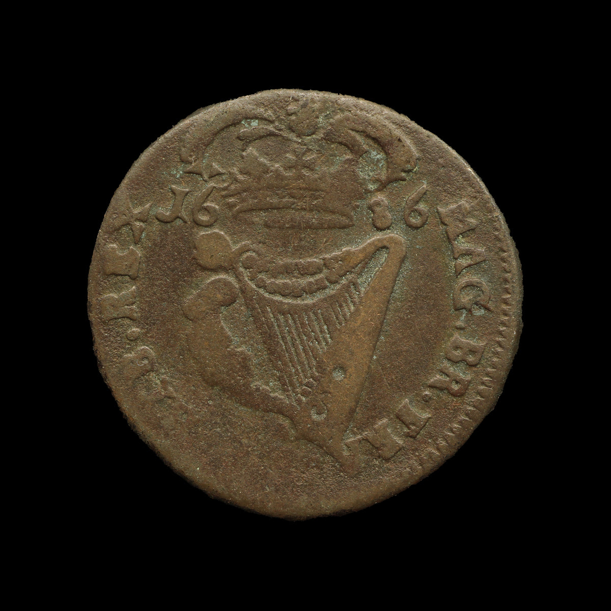 Ireland James II Halfpenny 1686