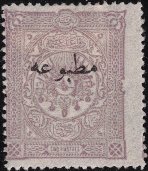 Turkey 1894 5pi dull purple