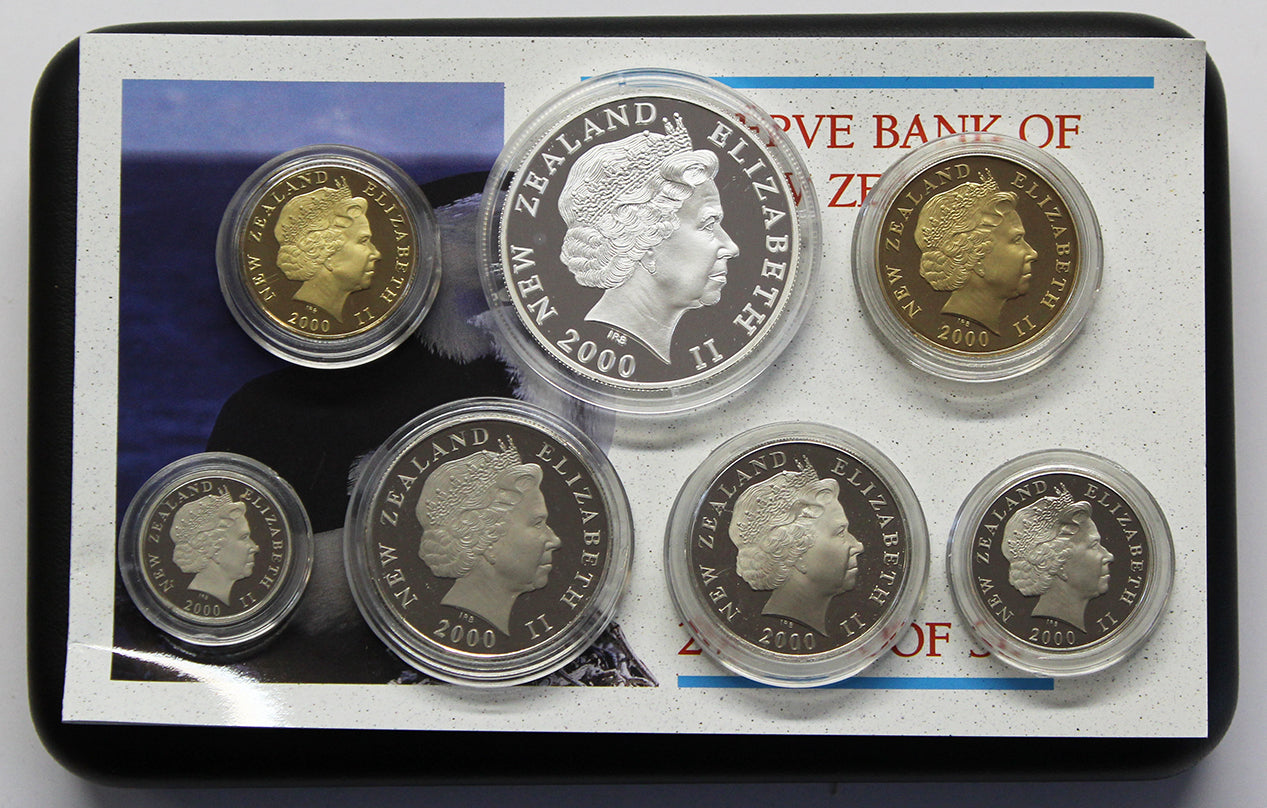 2000 Proof Set with $5 Cormorant .999 Silver Coin
