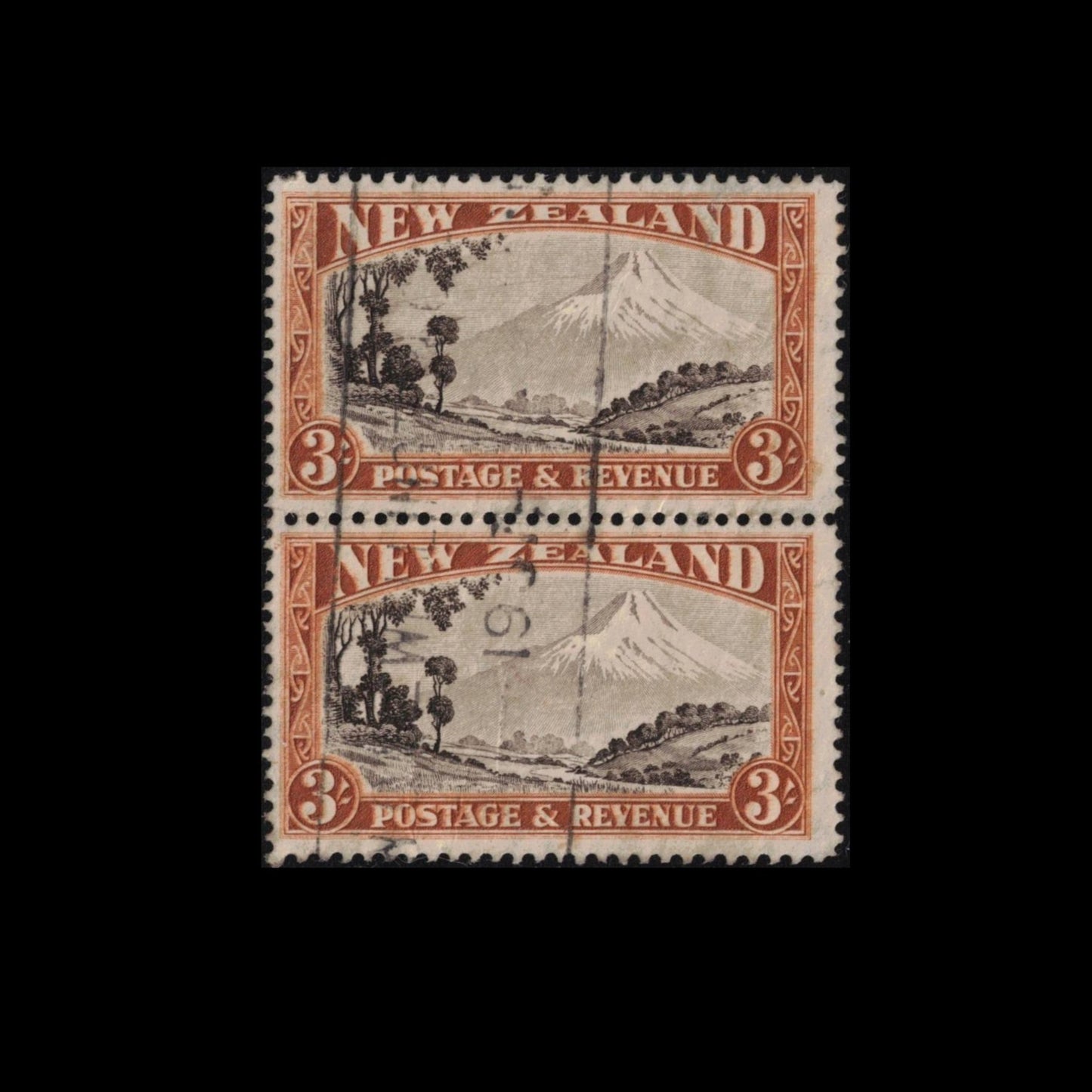 1935 3/- Mt Egmont