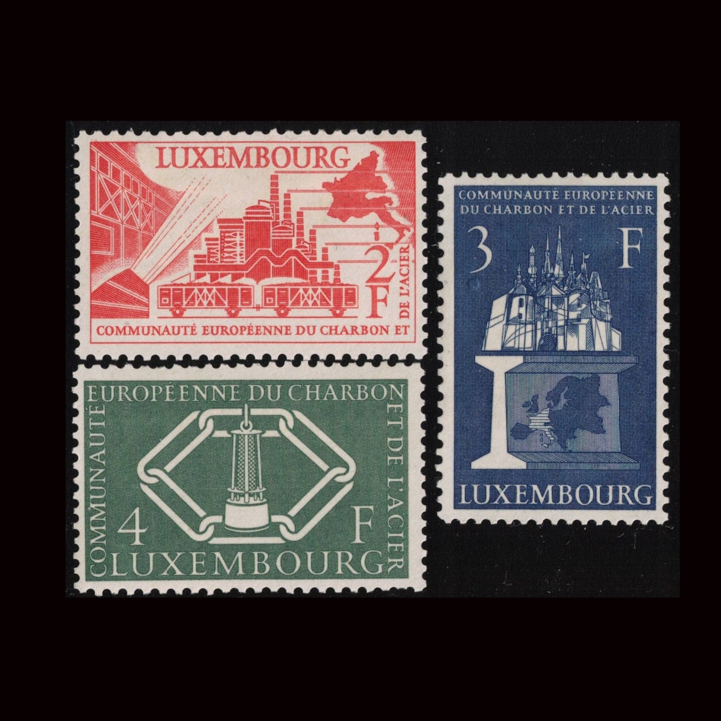 Luxembourg 1956 Coal & Steel Set