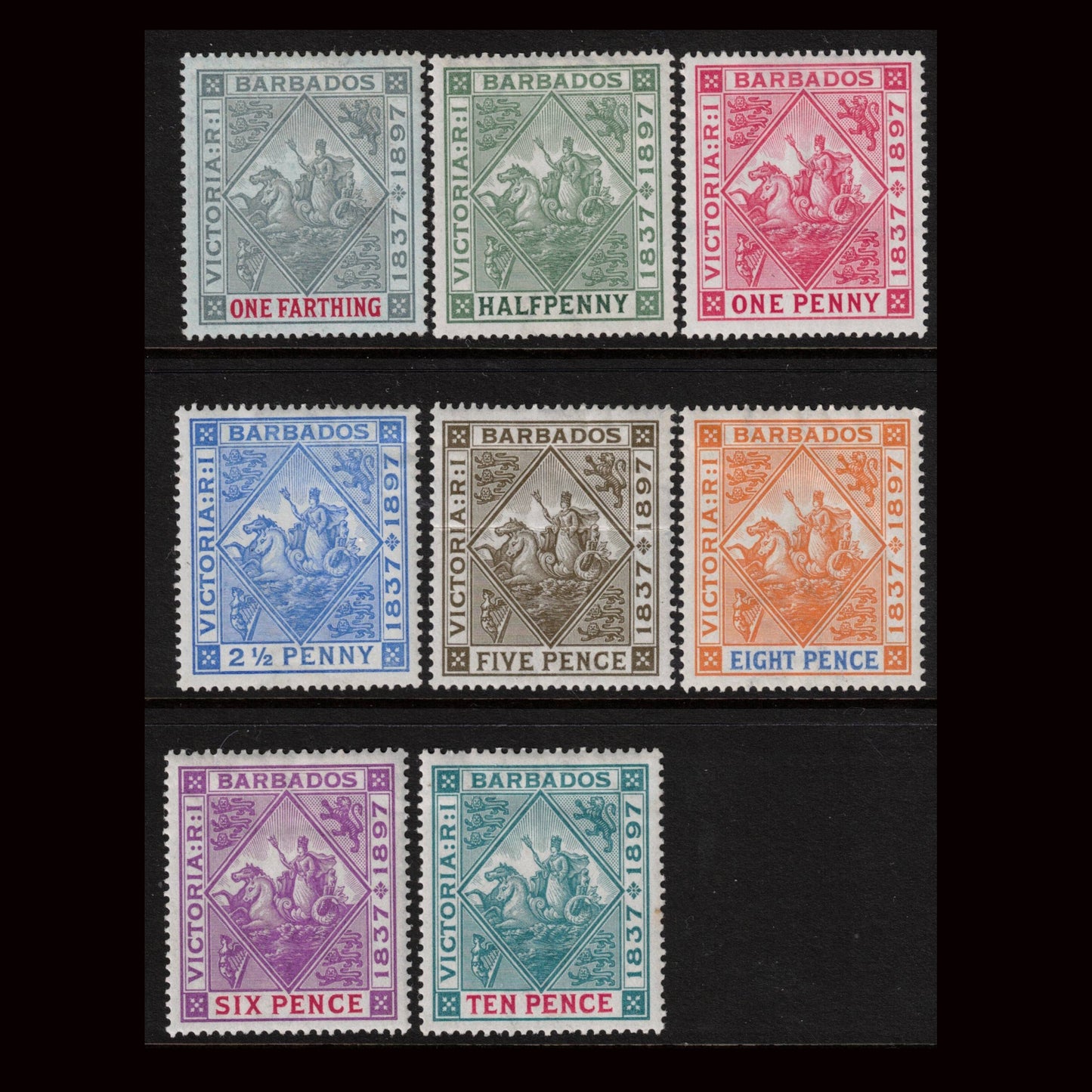 Barbados 1892 Jubilee Set
