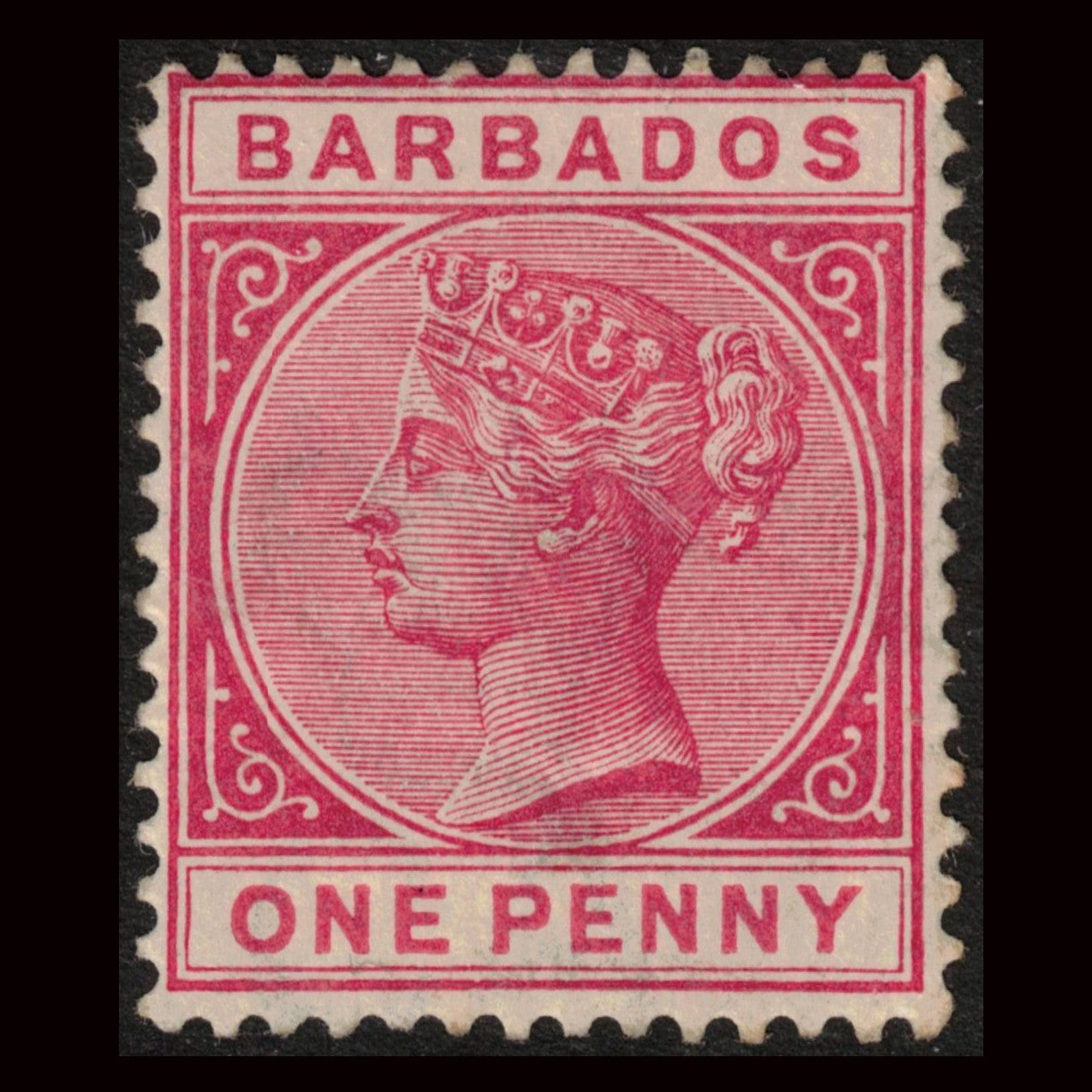 Barbados 1882 1d QV Carmine
