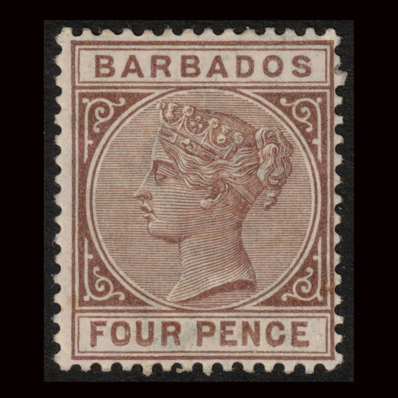 Barbados 1885 4d QV Pale Brown