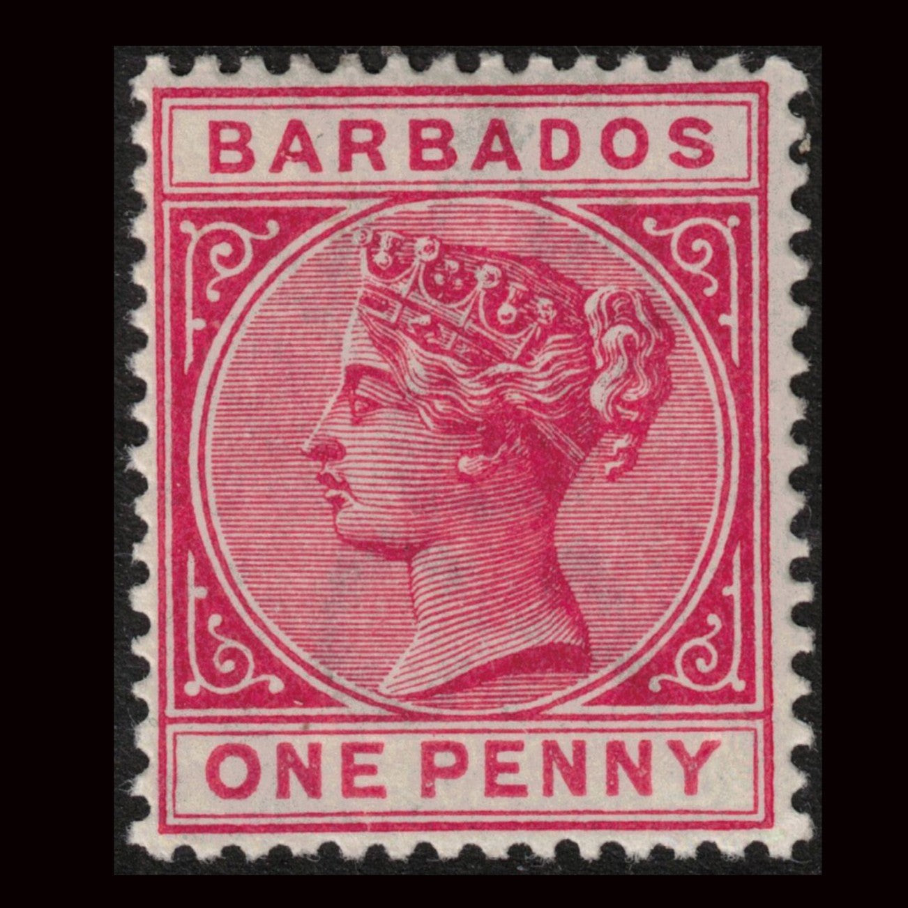 Barbados 1882 1d QV Rose