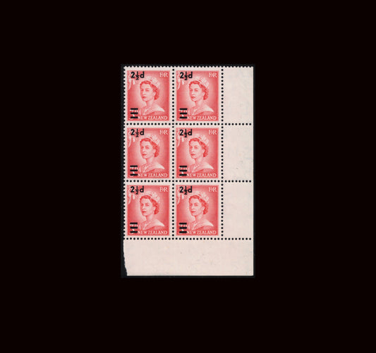 1961 2½d on 3d QEII