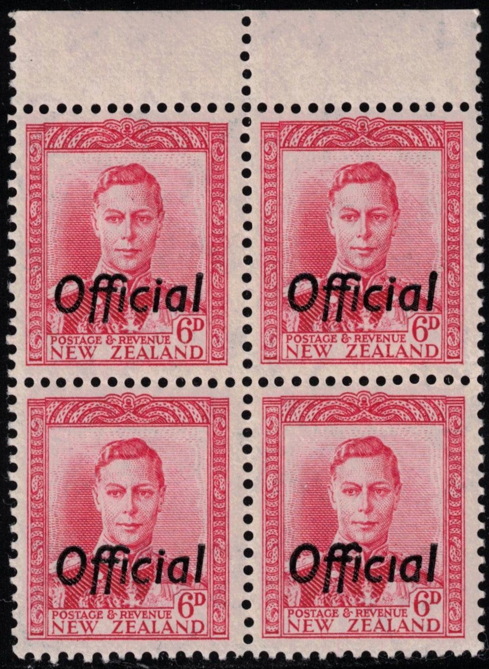 1947 6d GVI block of 4