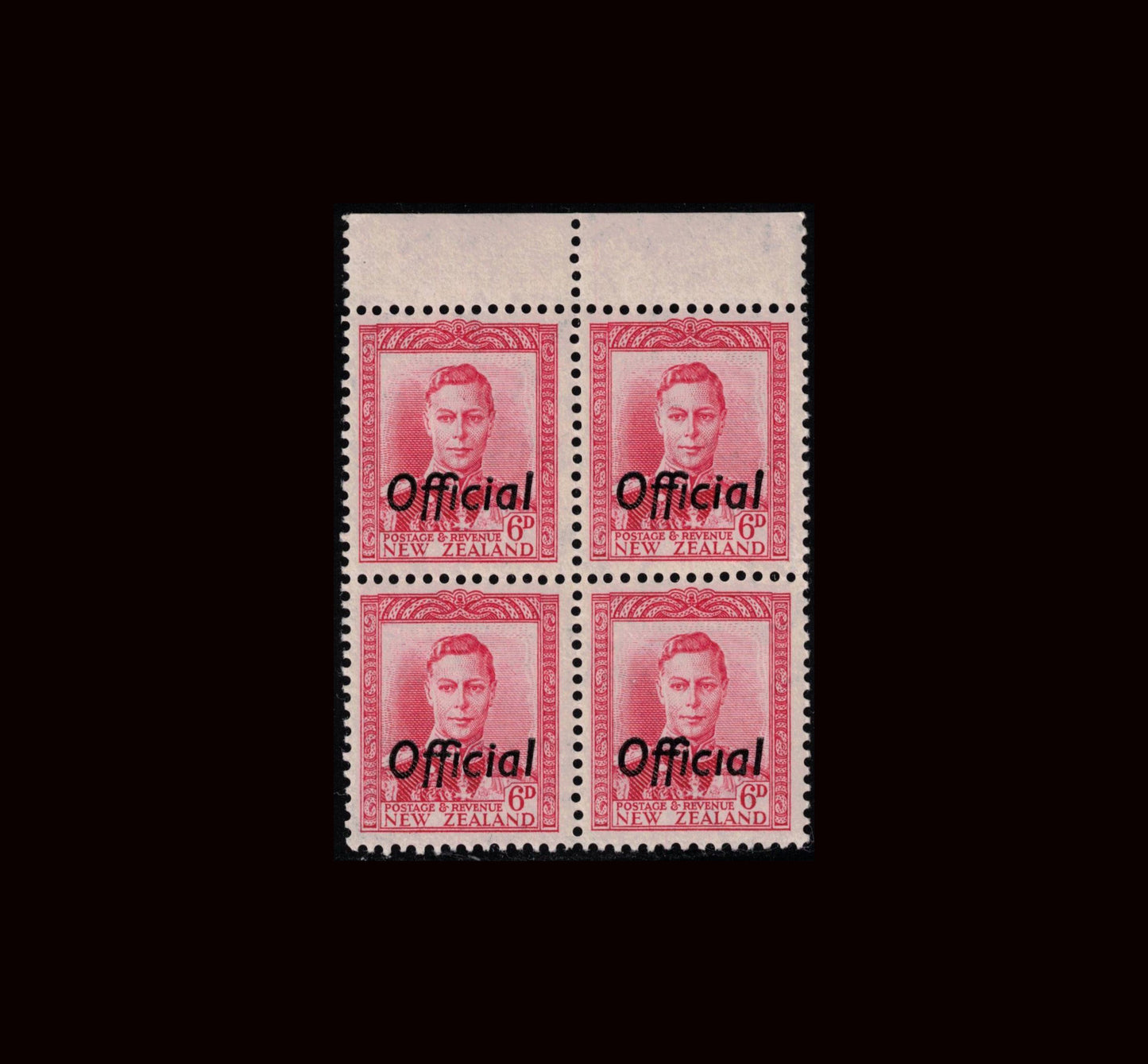 1947 6d GVI block of 4