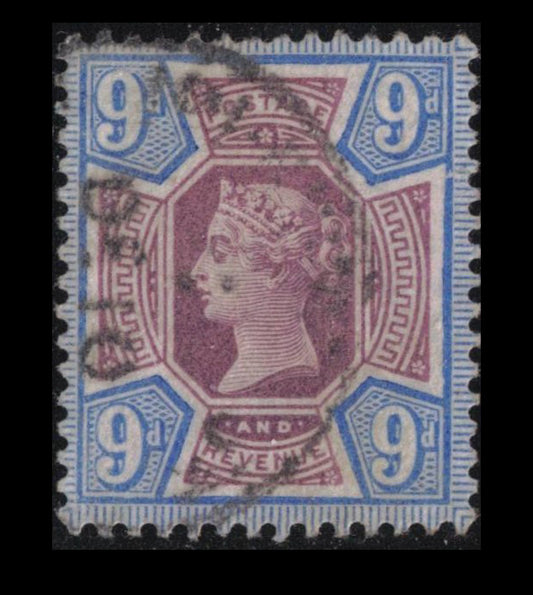 1887 9d dull purple & carmine