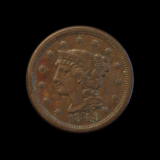 USA 1848 Braided Hair Cent