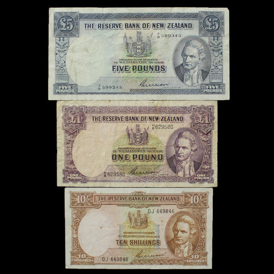 New Zealand Wilson 5 Pounds - 10 Shillings