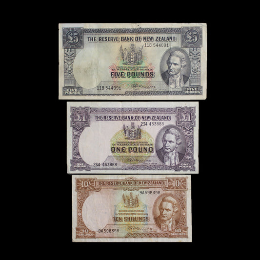 Fleming (1956-67) Five Pound – Ten Shillings Banknotes
