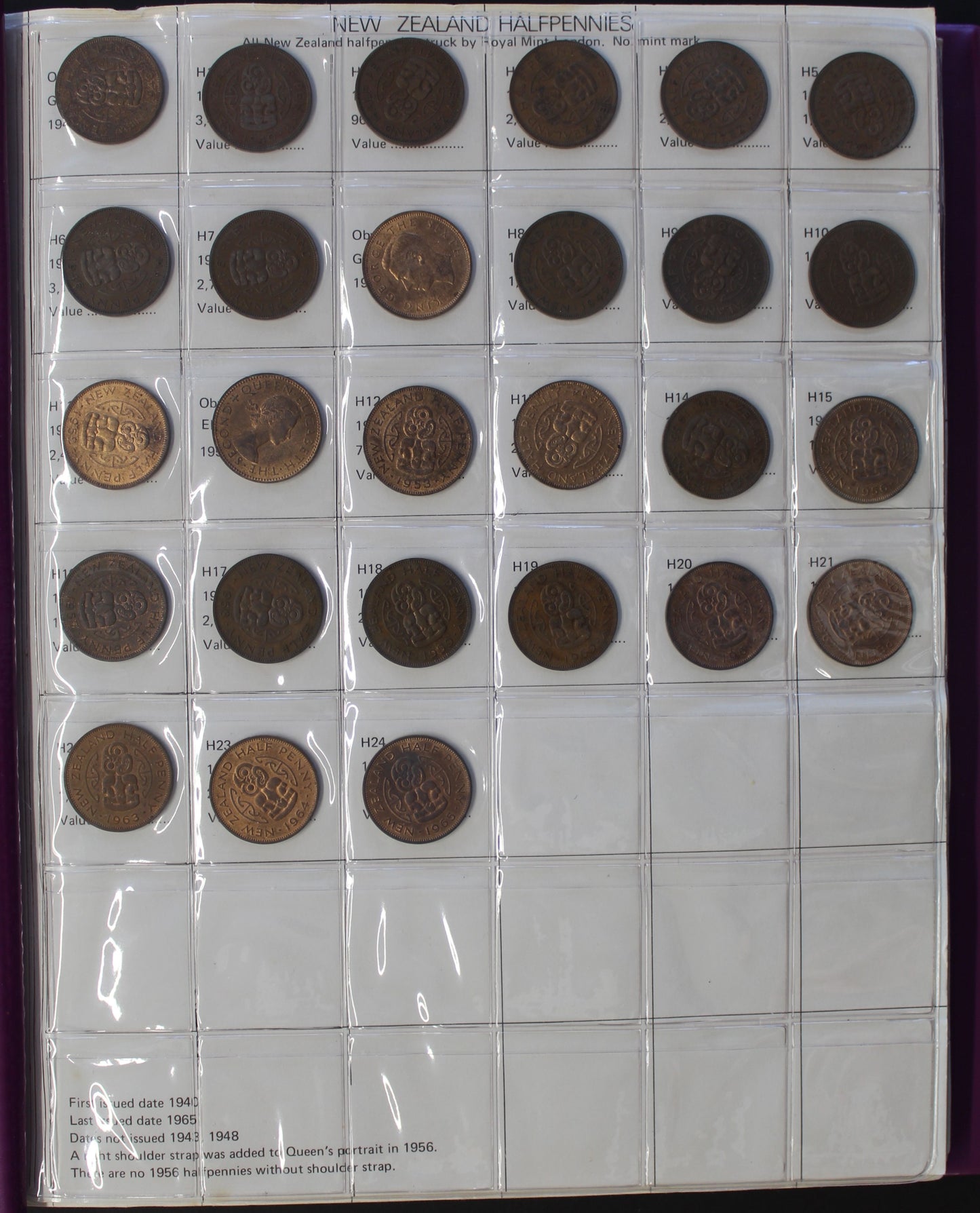 New Zealand 1933 – 1986 Collection Including 1935 Threepence