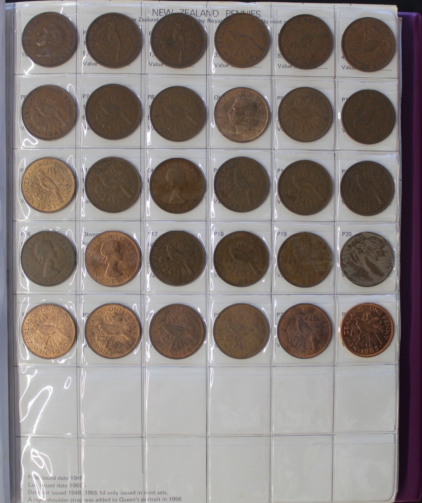 New Zealand 1933 – 1986 Collection Including 1935 Threepence