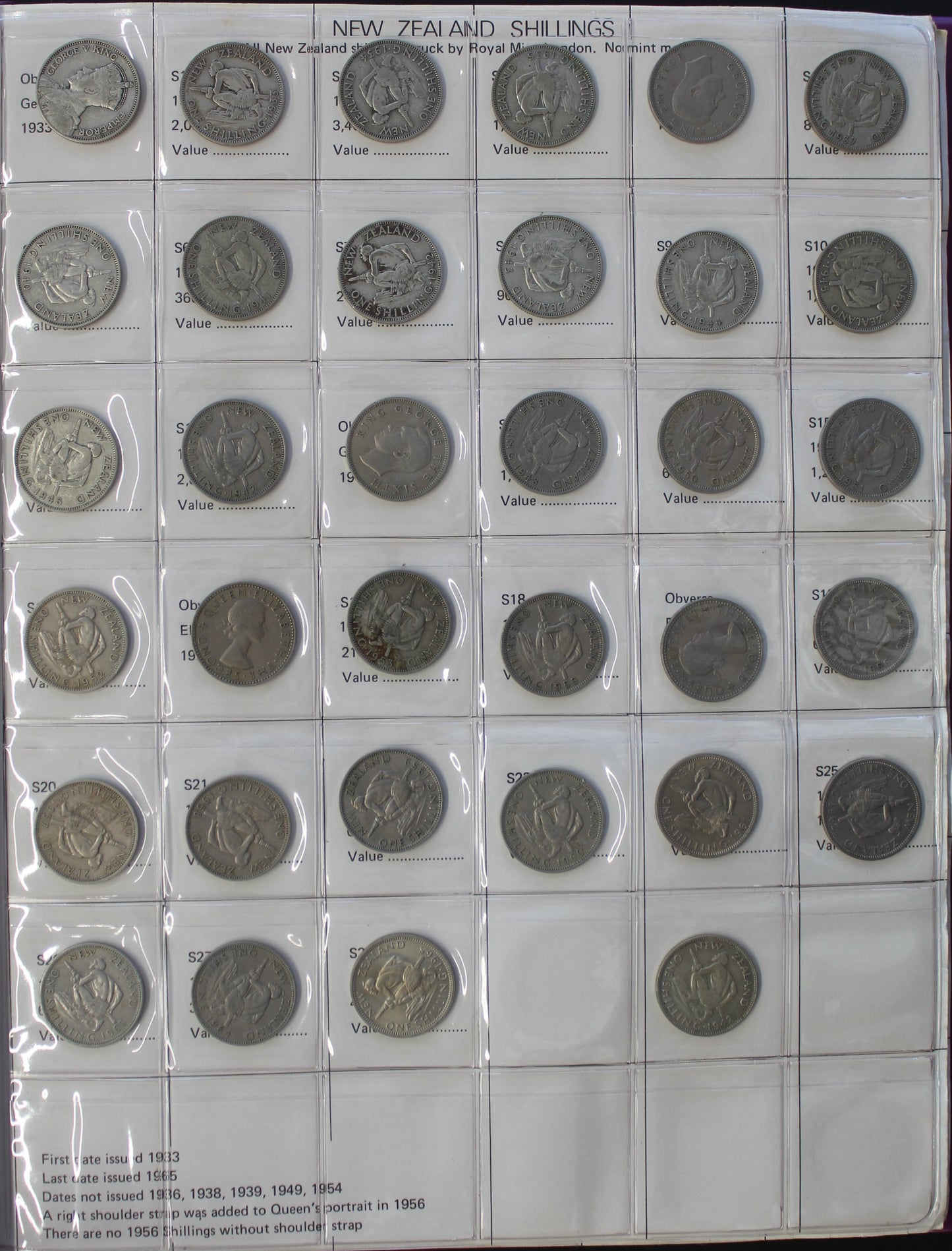 New Zealand 1933 – 1986 Collection Including 1935 Threepence