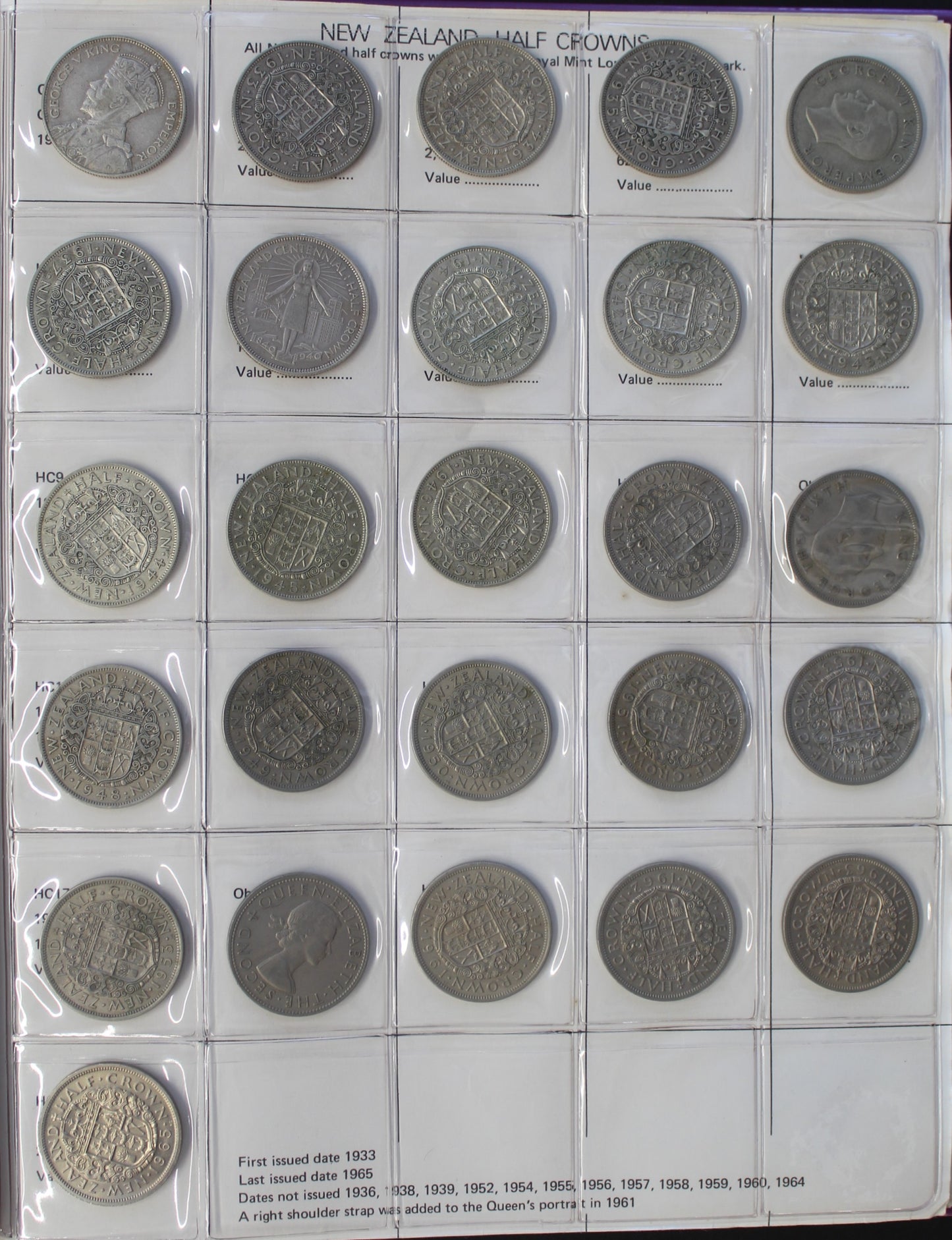 New Zealand 1933 – 1986 Collection Including 1935 Threepence