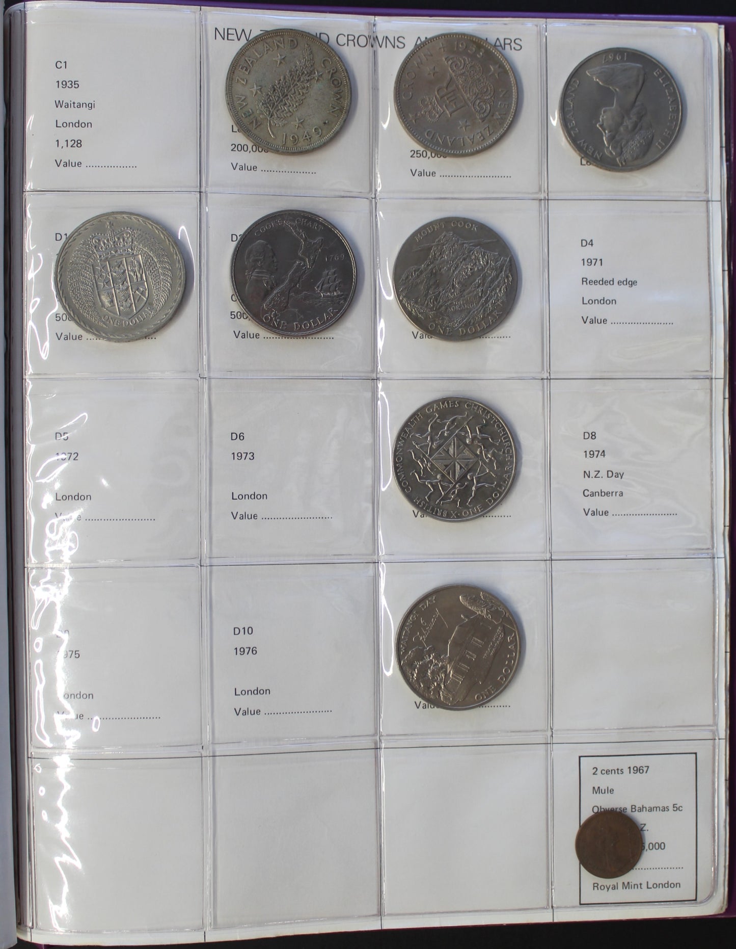 New Zealand 1933 – 1986 Collection Including 1935 Threepence