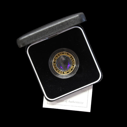 UK £2 Rugby World Cup 1999 Piedfort Silver PROOF