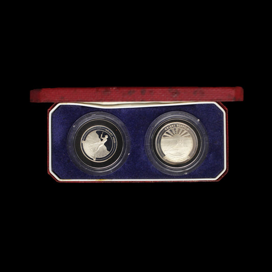 Madagascar 1978 Two Coin Silver Proof Set