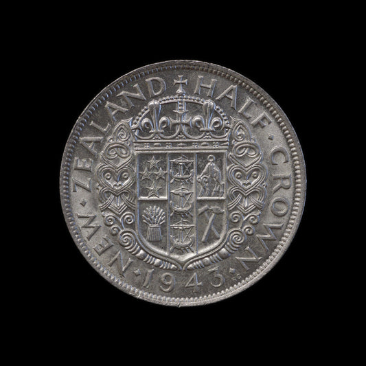 New Zealand 1943 Halfcrown. AU!